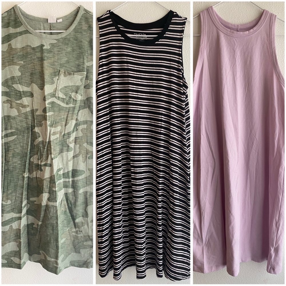 Camo, Striped, and Solid Dresses